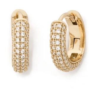 Kate Spade Pave Huggie Hoop Earrings